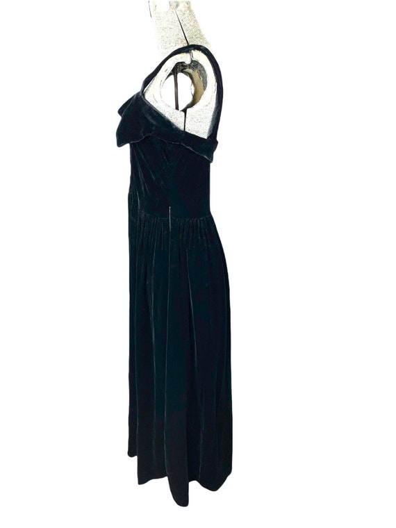 1930s silk velvet black dress and jacket rhinestone b… - Gem