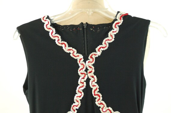 1960s leotard dance costume black with sequins ma… - image 2