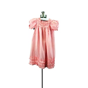 1930s girls dress pink taffeta flower girl dress Easter dress Size 4 image 1