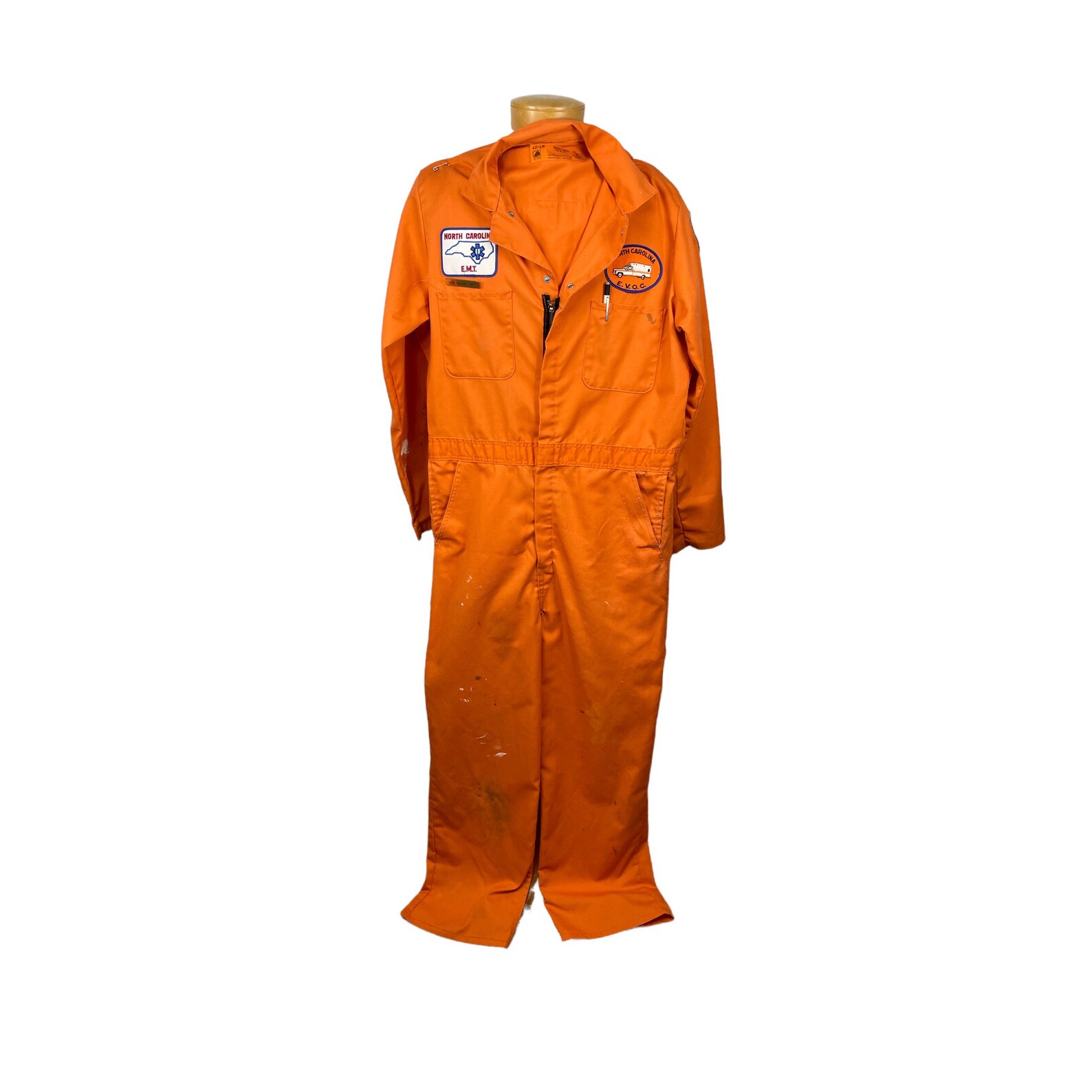 Orange Coveralls From EMS One Piece Jumpsuit Size XL Etsy