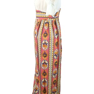 1960s Maxi Dress Peasant Dress Puffed Sleeves Floral Size M - Etsy