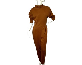 1980s knit jumpsuit with pleated pants Size M