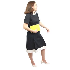 1960s mod dress turtleneck Peggy Olson dress color block dress Size M