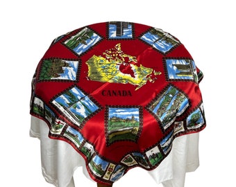 Canada souvenir satin scarf large square 27” x 27”