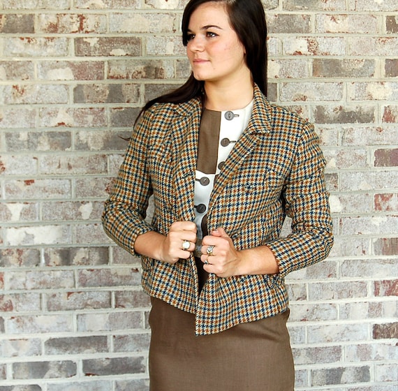 1960s wool suit, plaid suit, tweed suit, jacket an