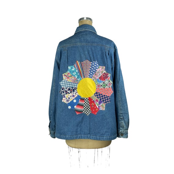 Woolrich denim jacket shirt fleece lined with qui… - image 1