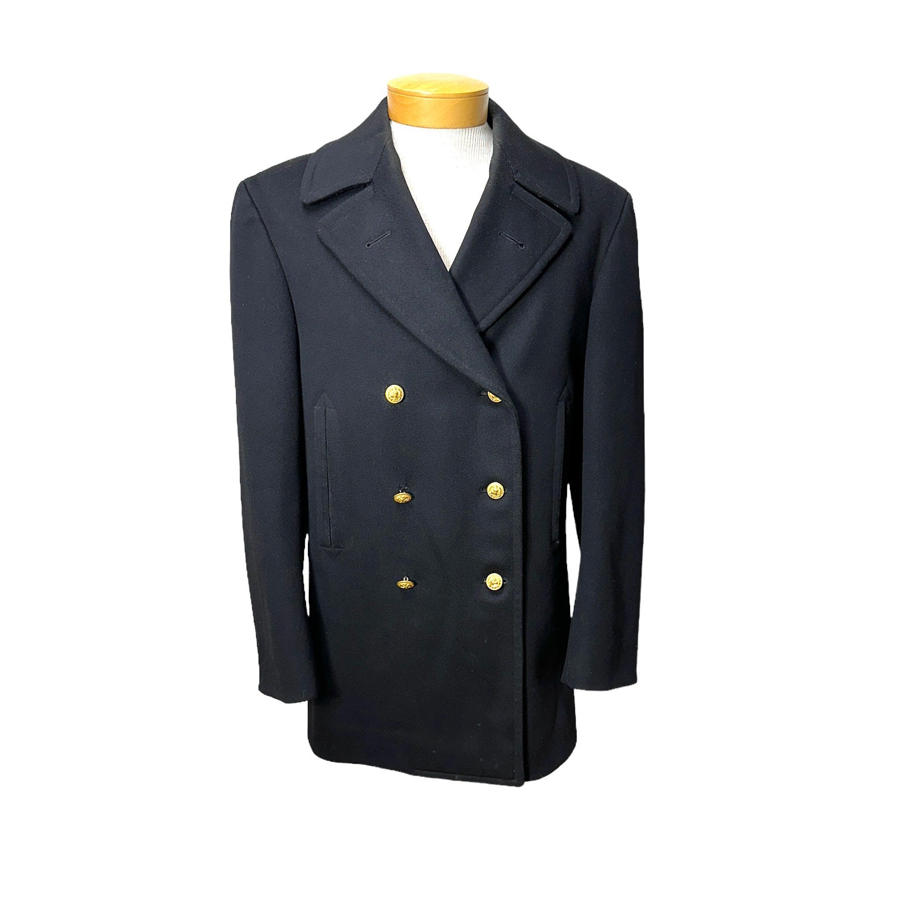 Us Navy Wool 1960s Peacoat - Etsy