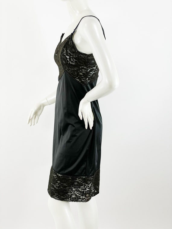 1950s black slip with lace bodice by Movie Star S… - image 2