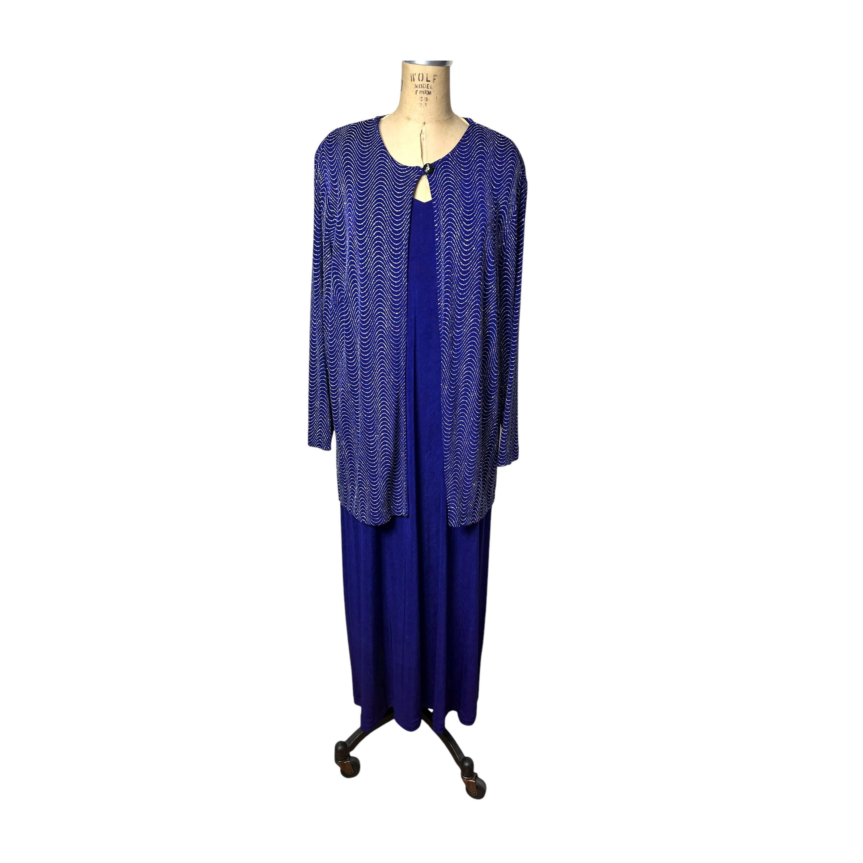 1990s evening dress with glittered jacket  by Ronni Nicole II Size 20 Plus Size