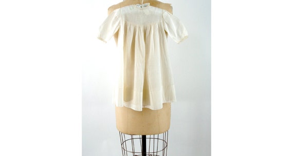 1910s baby dress infant dress ivory batiste embro… - image 2