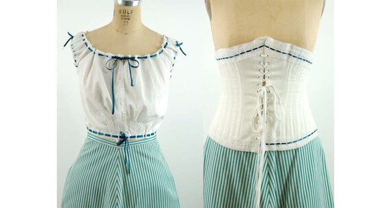 Victorian corset and corset cover bodice reproduct