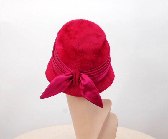 1960s hat pink fur cloche hat Duchess Amy New Yor… - image 3