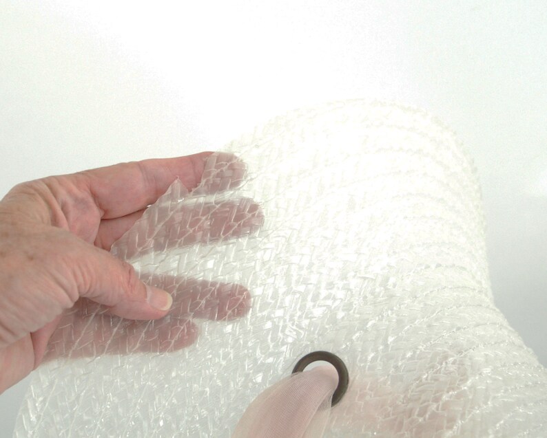 1960s hat clear plastic textured bucket hat with scarf chin Etsy