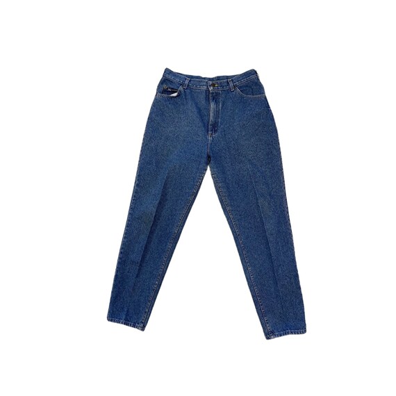 1980s/90s blue jeans Lee denim high waist tapered… - image 1