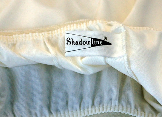 Long half slip white nylon by Shadowline 1970s lo… - image 5