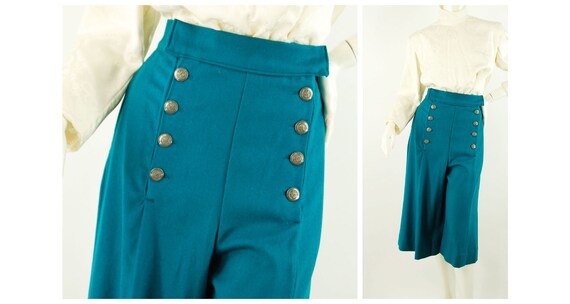 Victorian riding pants gauchos high waist split sk