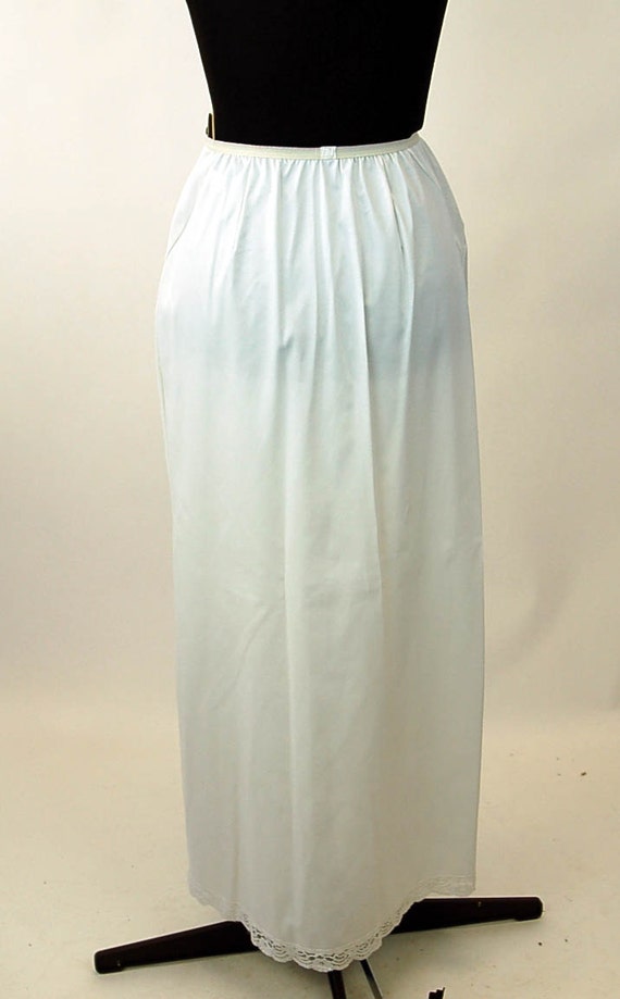 Long half slip white nylon by Shadowline 1970s lo… - image 4