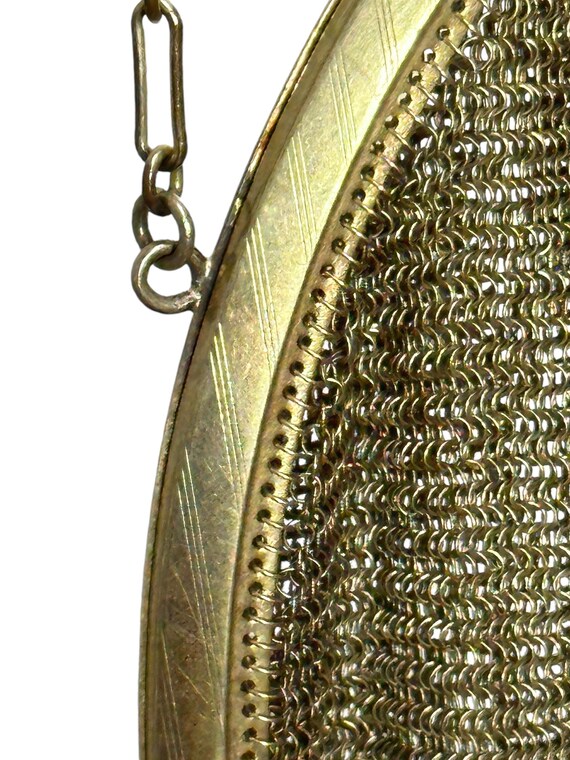 1920s gold Whiting and Davis soldered mesh purse … - image 5