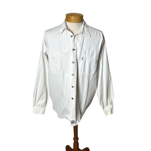 Camisa vaquera blanca Levi&#39;s Red Tab para hombre, talla XL