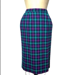 1980年代 ペンドルトン チェック柄スカート バージンウール チェック サイズ6 ミディアム