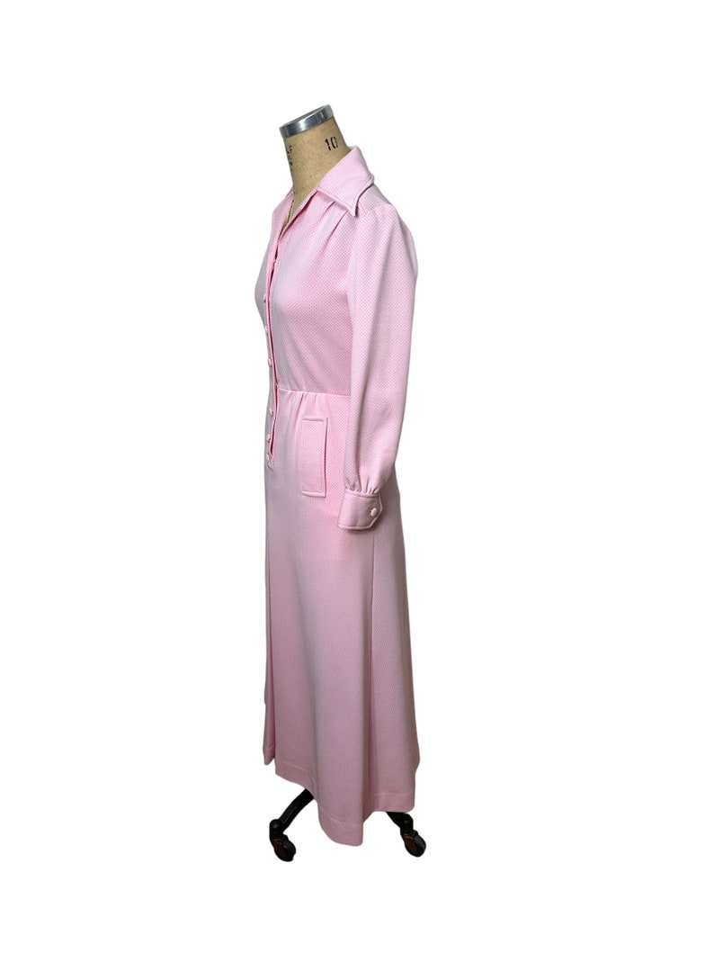 Vintage 1970s maxi dress hostess dress Size M image 4