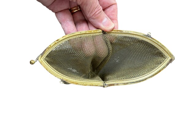 1920s gold Whiting and Davis soldered mesh purse … - image 7