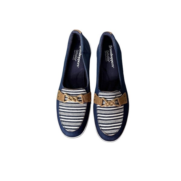 navy blue grasshopper shoes