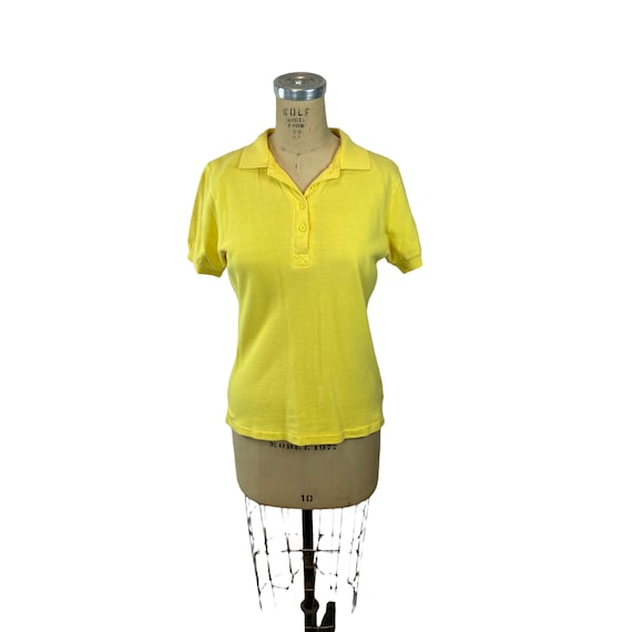 60s/70s Yellow Polo Shirt In Cotton By B. Altman &