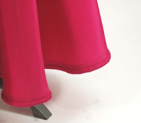 1940s gown bias cut fuchsia taffeta dress ruched … - image 6