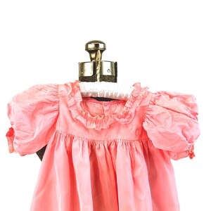 1930s girls dress pink taffeta flower girl dress Easter dress Size 4 image 5