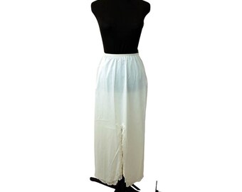 Ivory White Camisole With Lace Bodice Silky Polyester With a