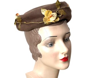1950s flower veil hat pansies head piece This item is unavailable - Etsy main image 2