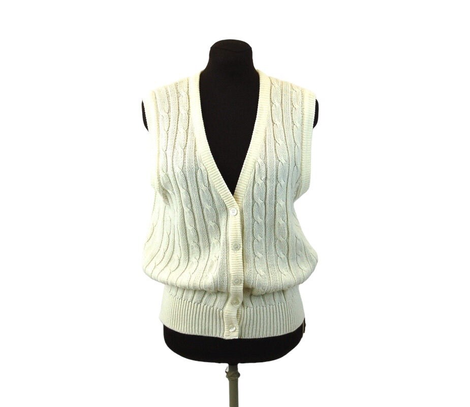 ニット セーター アイボリーウールケーブルニットベスト Ivory Wool Cable Knit Vest レディース Amazon | ケーブル編み ニット ベスト (アイボリー) | ベスト 通販