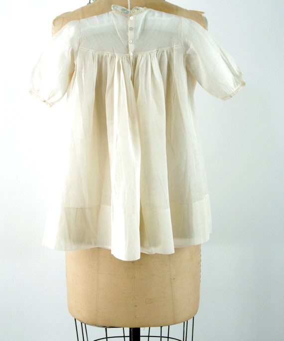 1910s baby dress infant dress ivory batiste embro… - image 4