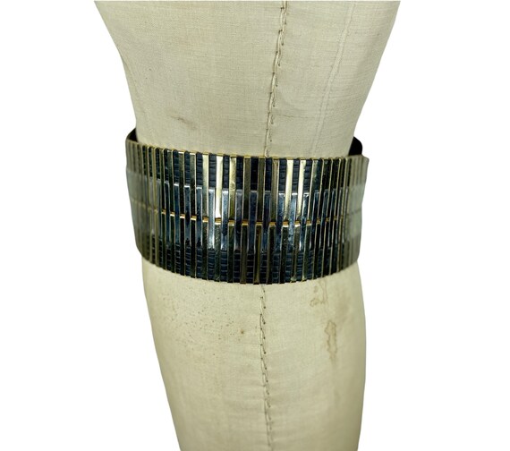 1980s Jose Cotel designer corset belt black leath… - image 4