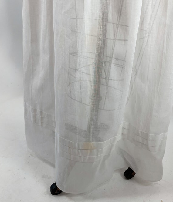 Vintage white semi sheer gown long dress simple s… - image 8