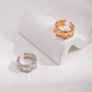 S925 Silver Wide Ring Modern Minimalist Band Simple Stylish Jewelry Gift for Women Men