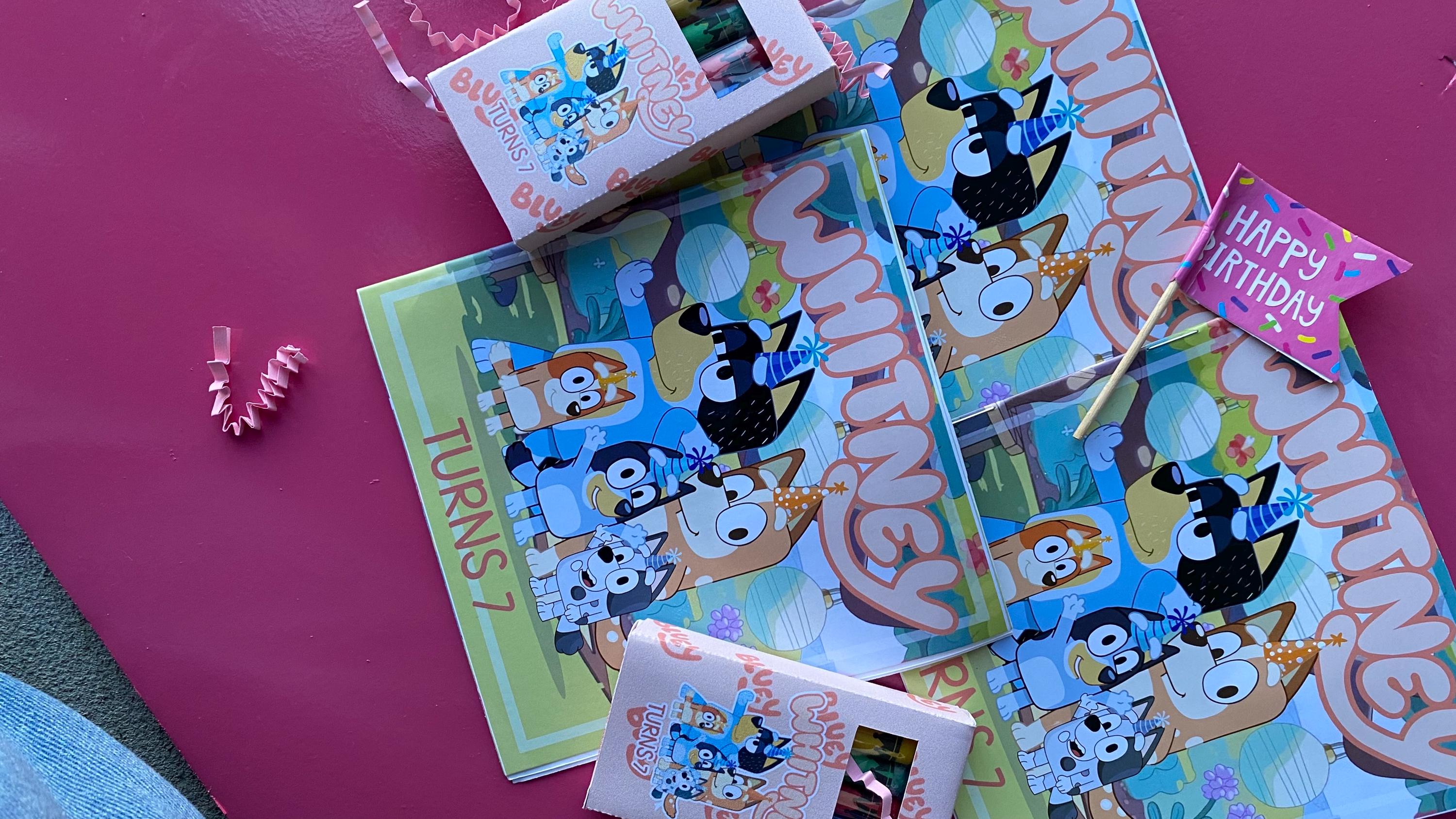 Bluey Goodie Bag: Coloring, Crayons, Bubbles, Playdoh