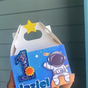 Astronaut-themed Gable Box -party Favor Box for Space Birthdays & Out ...
