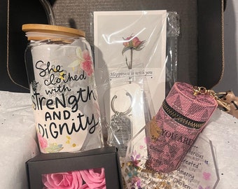 Graceful Affirmations Gift Box | Faith & Strength Gift Set | Encouragement Gift | Inspirational Self-Care Box | Uplifting Gift for Her