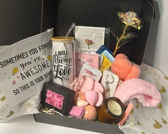 Pampered Love Gift Box | Luxurious Self-Care & Keepsake Set | Romantic Spa Gift for Her | Anniversary, Birthday, Relaxation |Self Love Gift