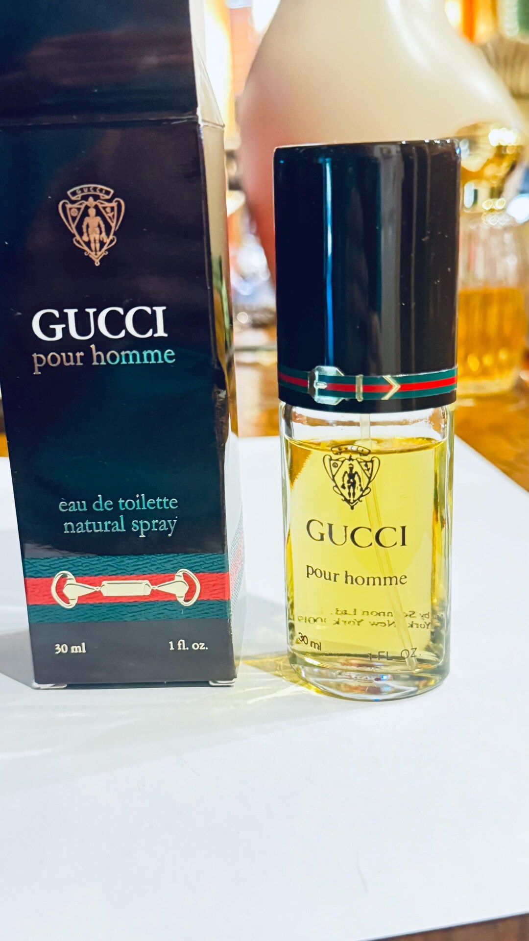 Vintage Gucci Pour Homme Natural Cologne Spray 1oz 30ml With