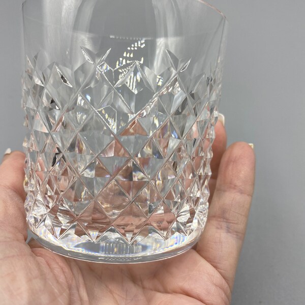 Vintage Waterford Crystal Alana Old Fashioned Glass 3 1/4” Old English Mark Free USA shipping