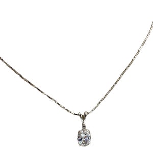 Collana Girocollo Con Ciondolo In Zirconia Cubica - Argento, Strass, Regolabile 40+5 Cm, Regalo Donna