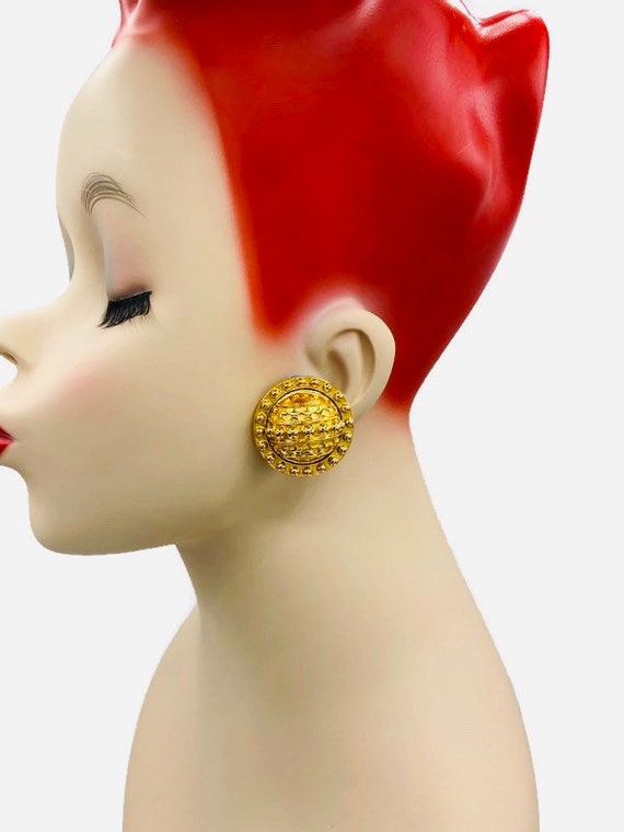 Vintage Nina Ricci Planet Gold Plated Saturn Stars