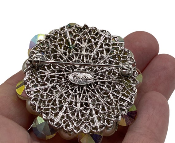 Vintage Vendome Silver Plated  Swarovski Crystal … - image 4