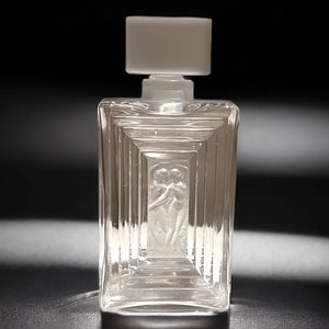 Vintage Crystal Lalique Duncan No 3 Perfume Bottle 8”’Tall Lalique Lover Gift