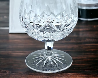 Vintage Waterford Lismore Brandy Glass Snifter Short Cut Footer