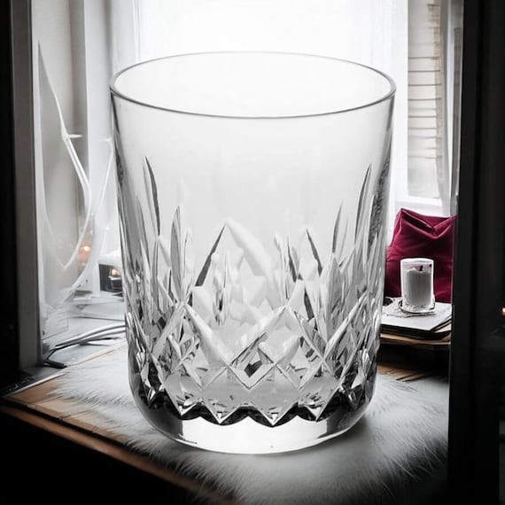 Vintage Waterford Crystal Lismore Whiskey Glass 3 3/8”  Old English Mark Free USA Shipping