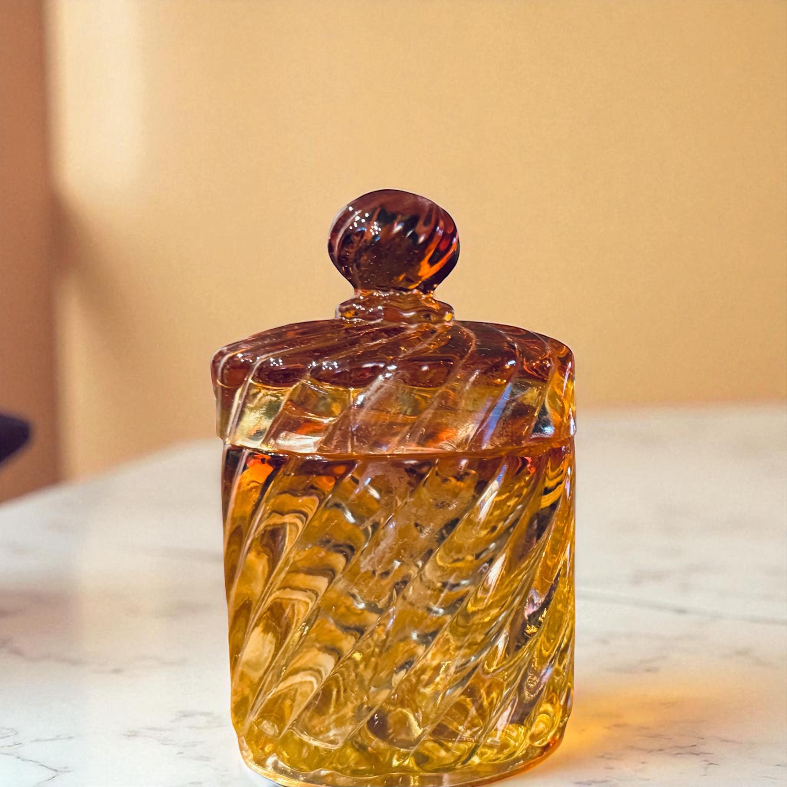boite rectangulaire en cristal incolore Baccarat, modèle bambou torse - Vendu